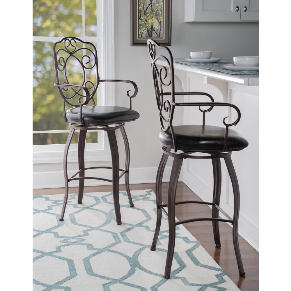Crested Back Bar Stool 30. Picture 12