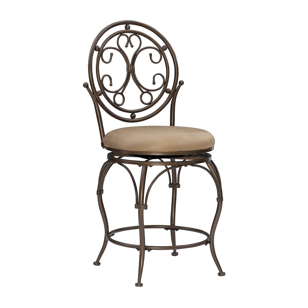 Big and Tall Scroll Circle Back Counter Stool. Picture 7