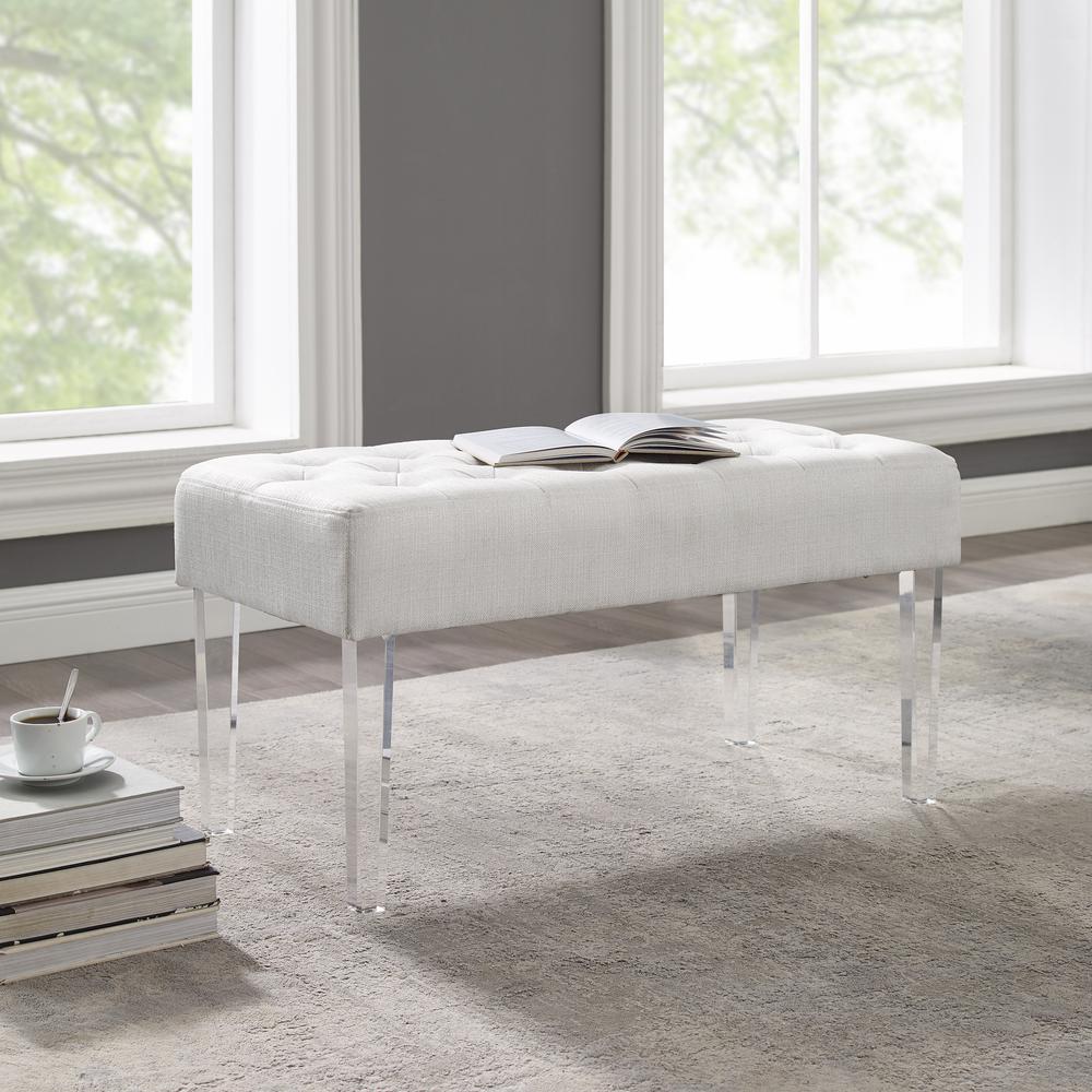 Ella Glitz Acrylic Leg Bench. Picture 9