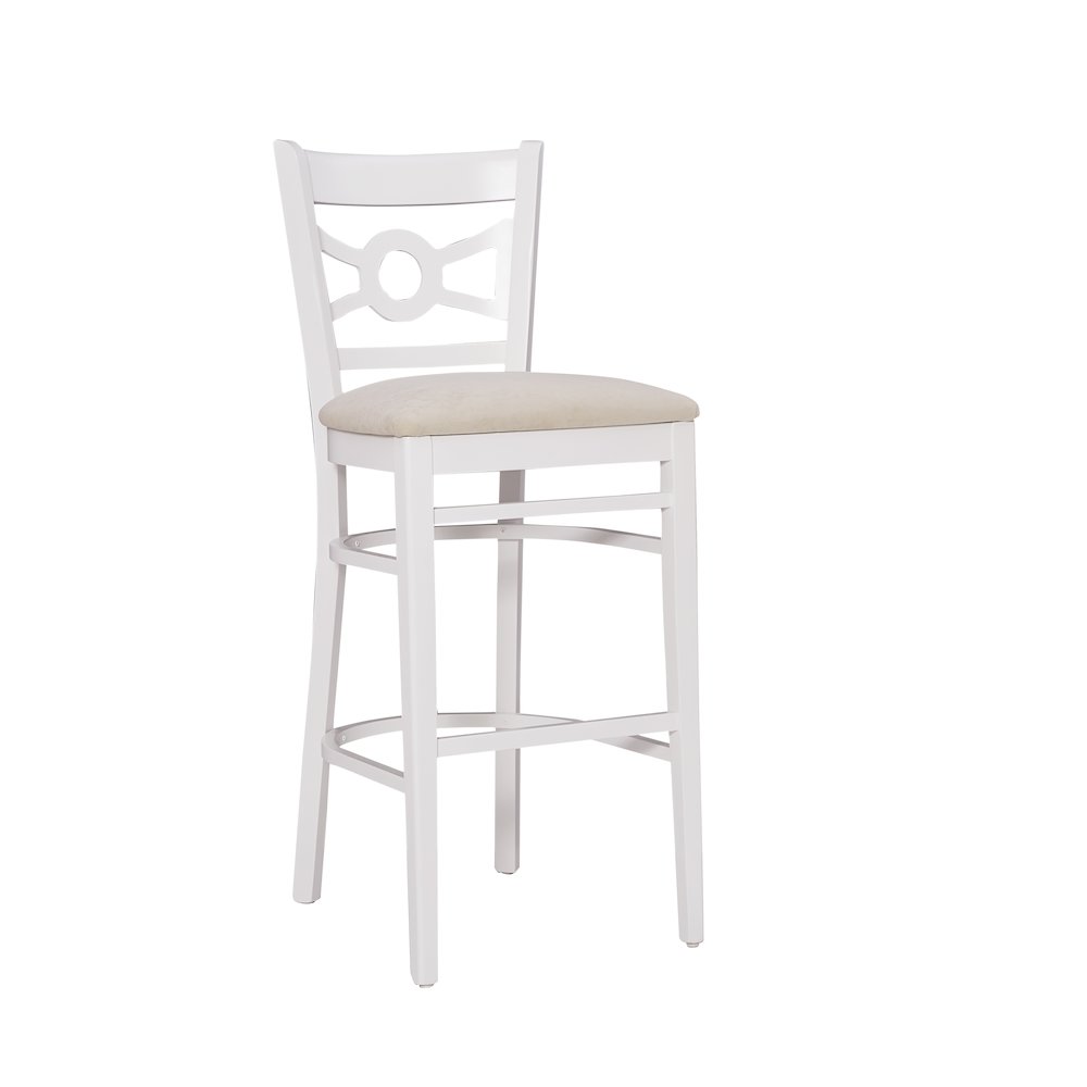 Teresa White Barstool W Uph Seat. Picture 1