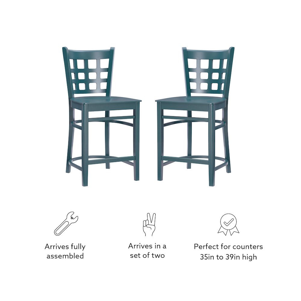 Lola Counter Stool Green Set Of 2. Picture 13
