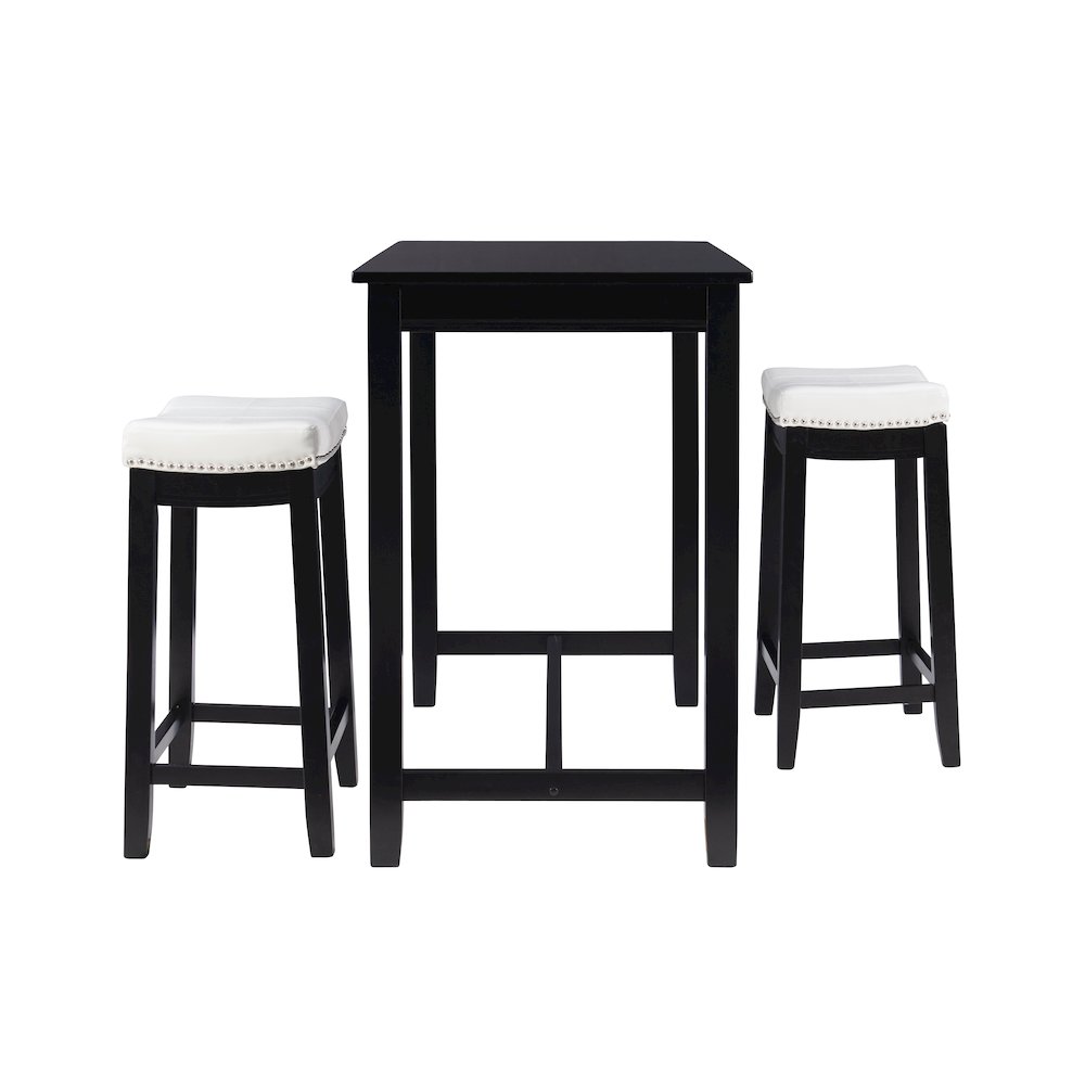 Claridge 3Pc Counter Set Black White. Picture 4