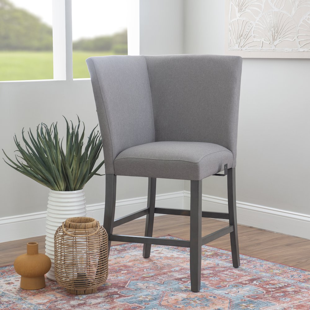Spiva Counter Corner Seat Grey. Picture 2