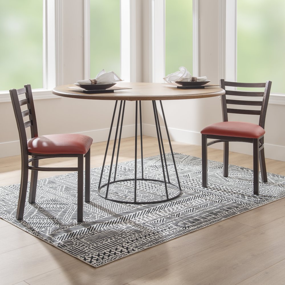 Baxter Metal Side Chair Red Set Of 2. Picture 2