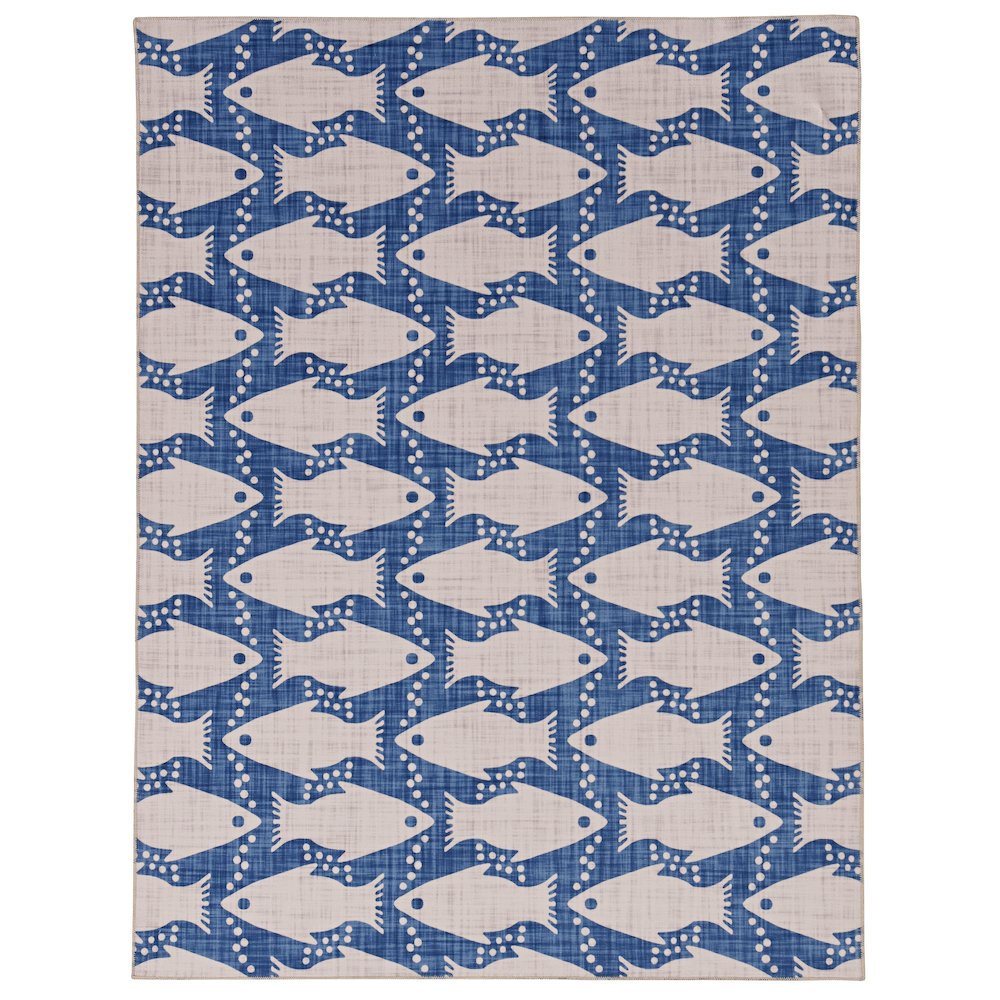 Washable Seabourne Ivory/Blue 2x3, Rug. Picture 2