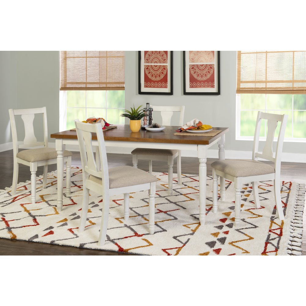Willow Brown/White 5 Piece Set. Picture 4