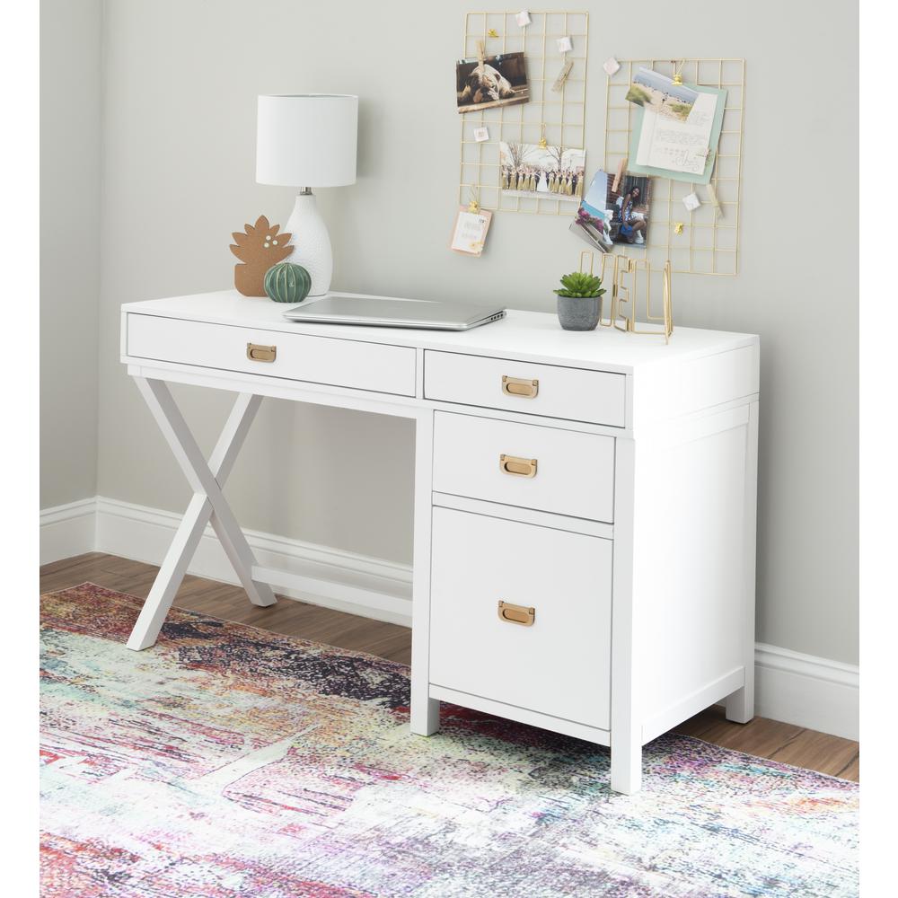 Peggy Side Storage Desk White. Picture 13