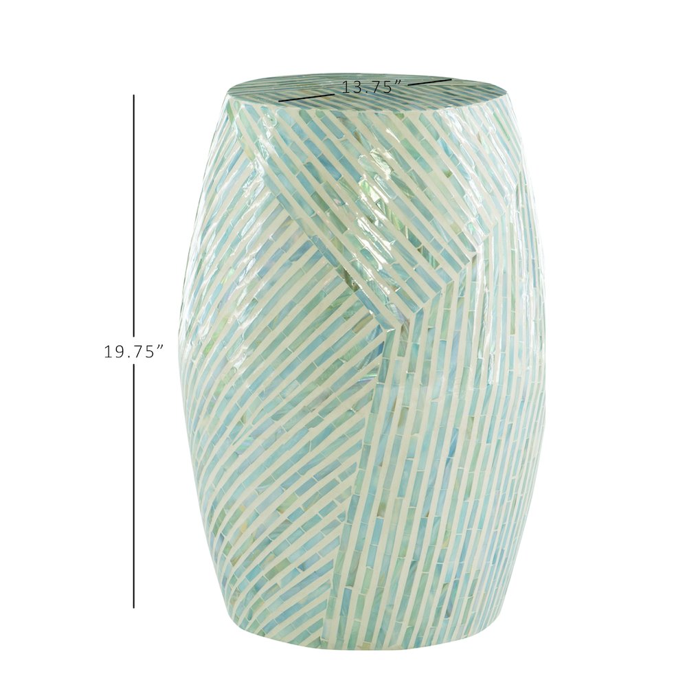 Prianna Mosaic Capiz  Drum Table. Picture 12