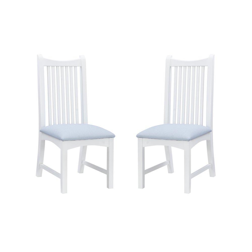 Bonnie Upholstered  Side Chair White Set Of 2. Picture 7