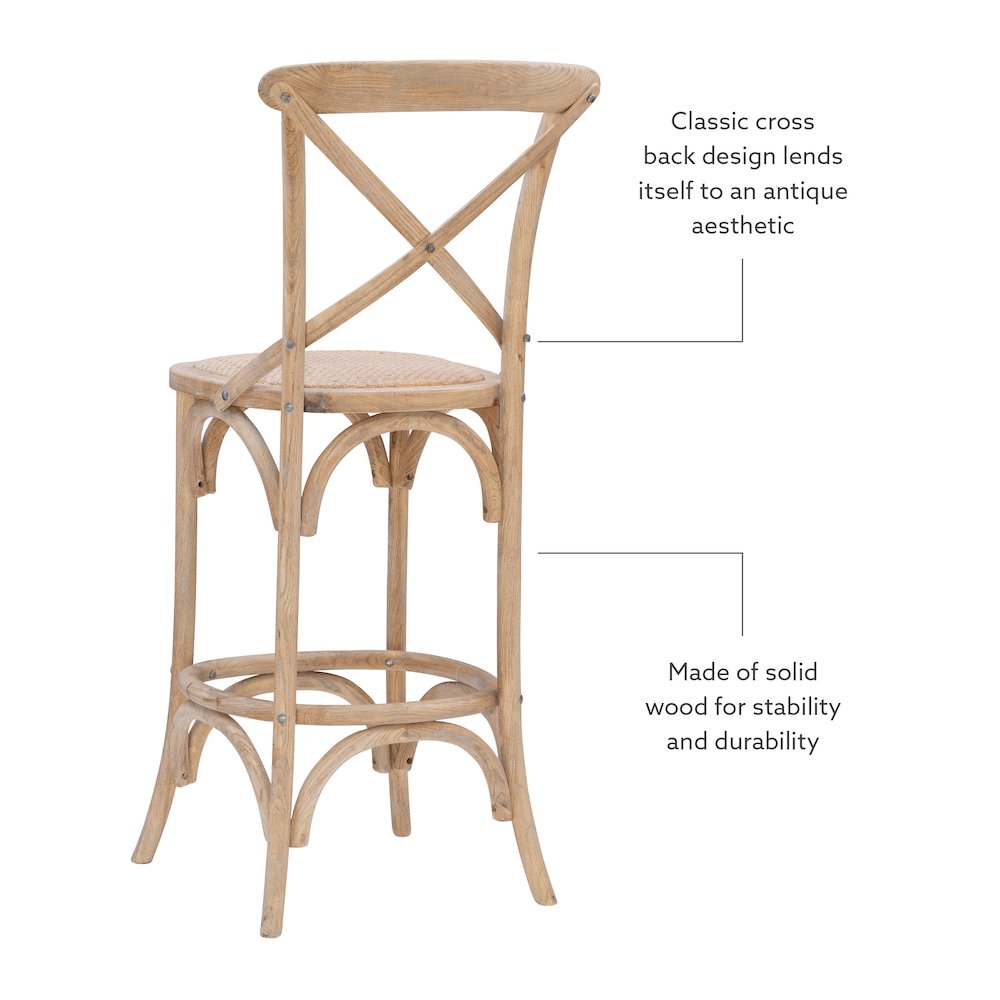 Roxy 30 In Gray Wash Bar Stool. Picture 12