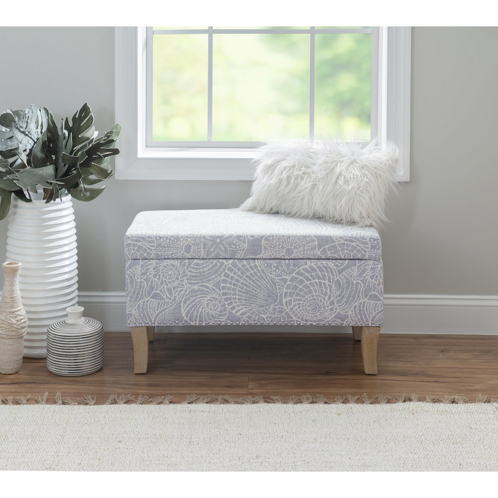Stephanie Upholstered Storage Ottoman, Stone. Picture 4