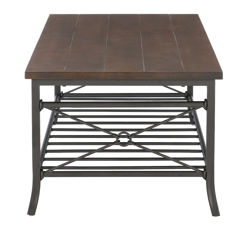Verson 3Pc Metal Occasional Table Brown. Picture 4
