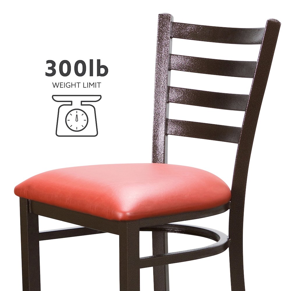 Baxter Metal Side Chair Red Set Of 2. Picture 14