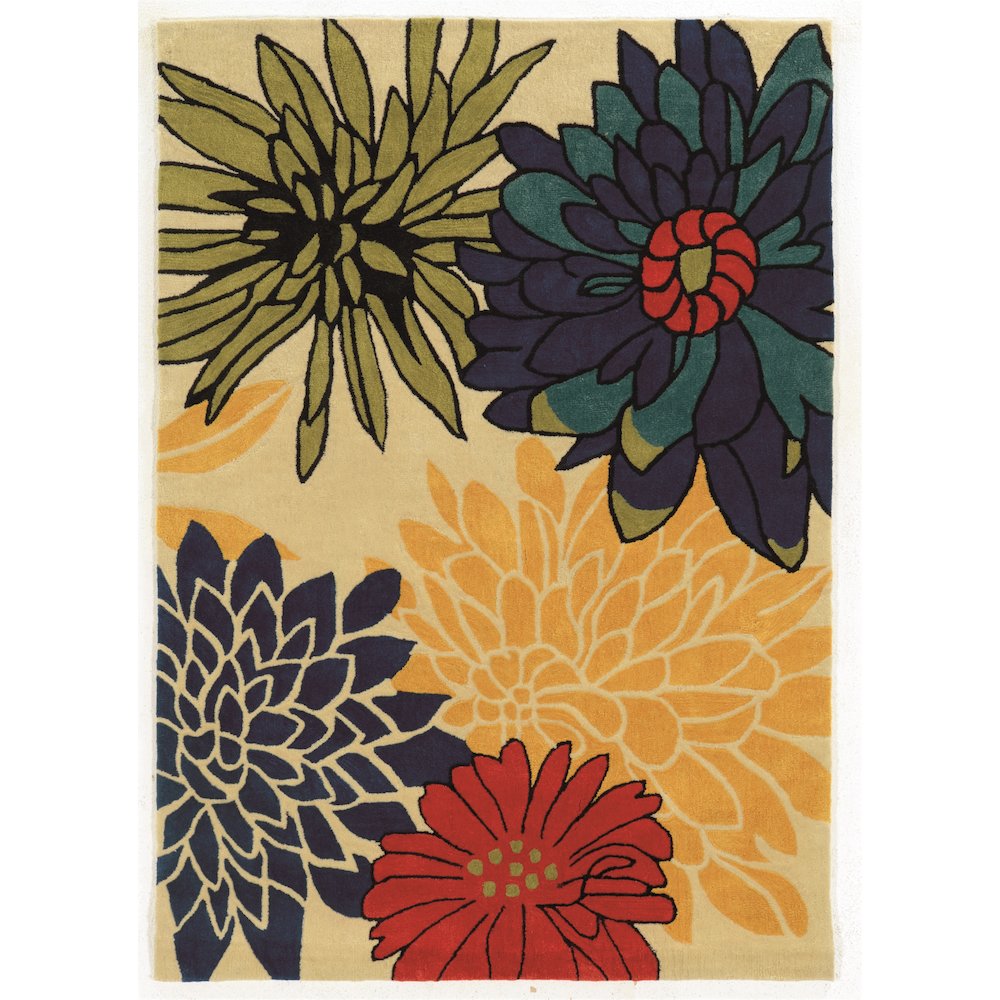 Trio Mum Ivory & Multi 5x7, Rug. Picture 1