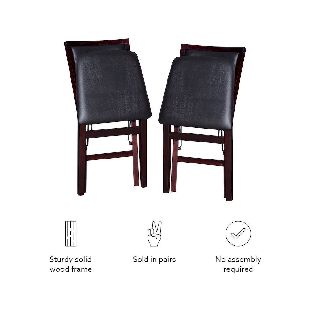 Kiera 18 In Pad Back Folding Chair - Set Of Two. Picture 14