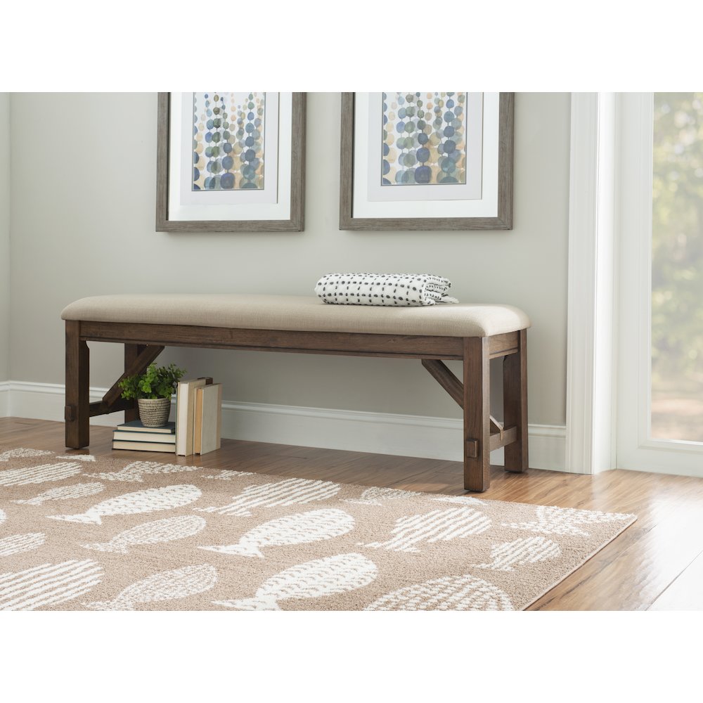 Turino Rustic Umber Bench. Picture 2