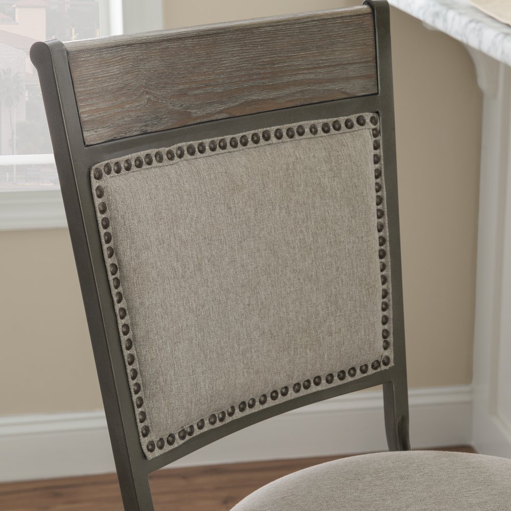 Franklin Swivel Barstool, Pewter. Picture 4