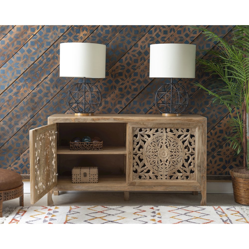 Haven 2 Door Cabinet Natural. Picture 5