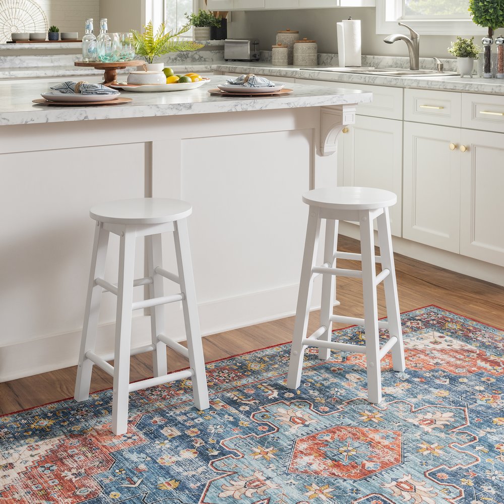 24 Inches Counter Stool White. Picture 4