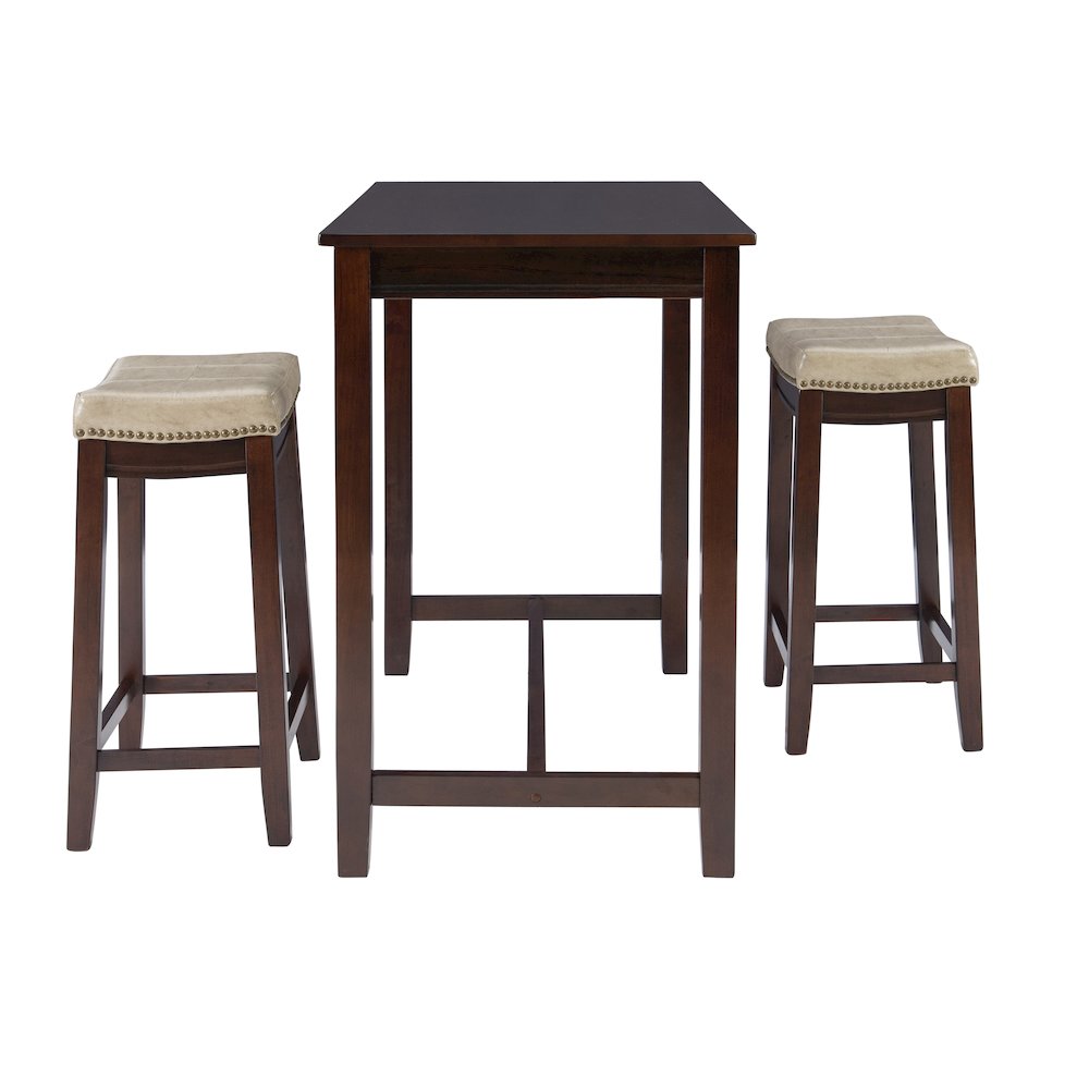 Claridge 3Pc Counter Set Brown Beige. Picture 4