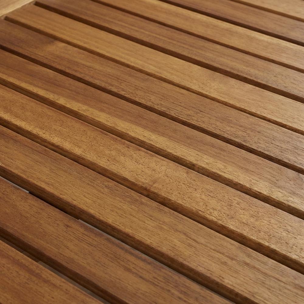 Acorn Finish Outdoor Bench In Solid Wood And Acacia For Patio Decor. Picture 5