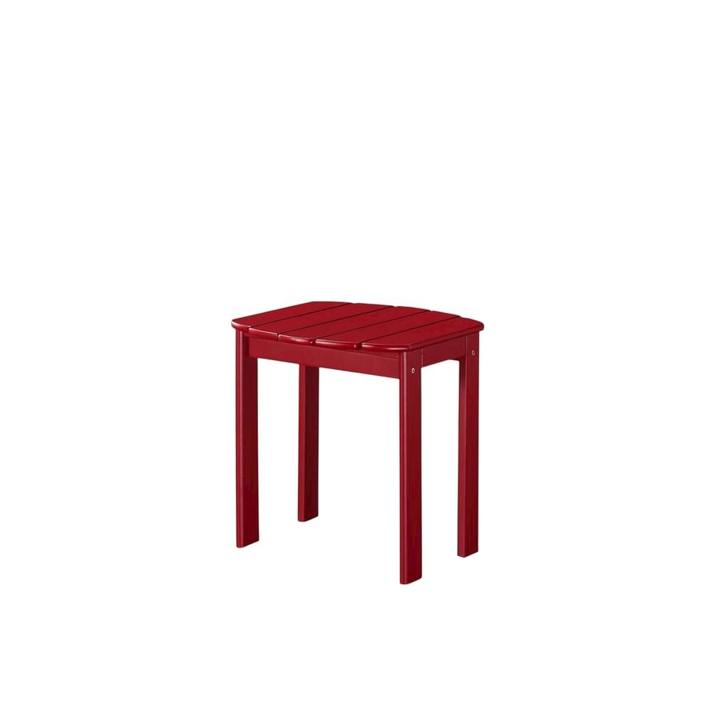 Red Outdoor Coffee Table With Solid Wood And Acacia Finish. Picture 1