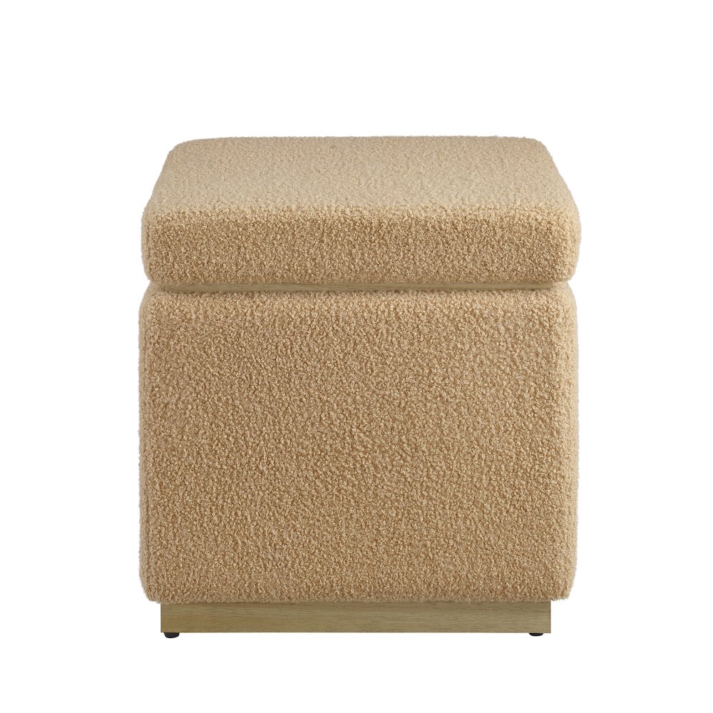 Blanche Square Ottoman Tan. Picture 3