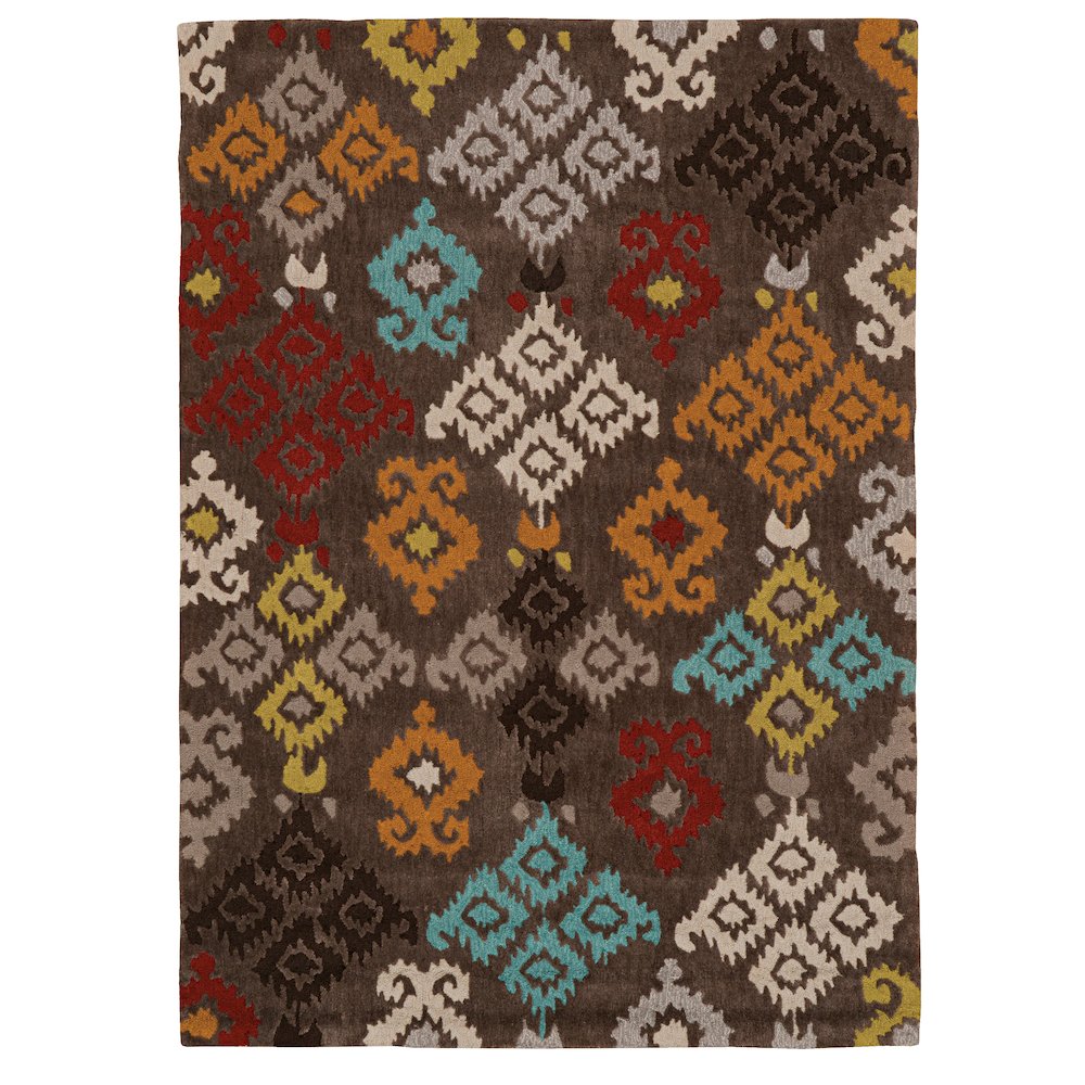 Trio Hialeea Grey & Multi 5x7, Rug. Picture 1