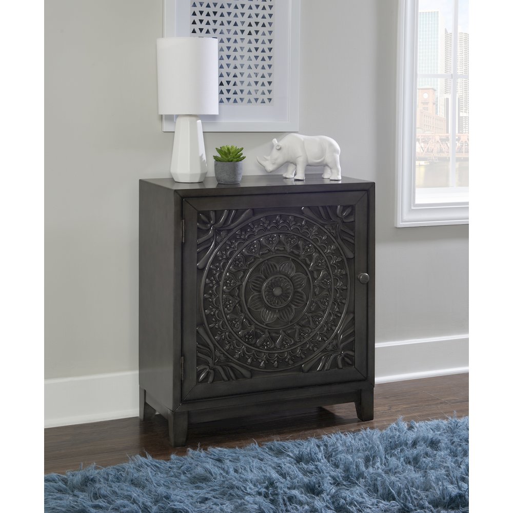 Grace Accent Cabinet Dark Grey. Picture 3