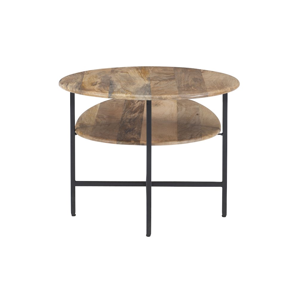 Tavin Two Tiered Coffee Table Natural Black. Picture 7