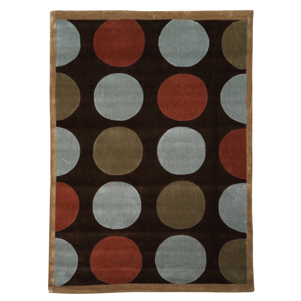 Trio Devi Brown & PaleBlue 8x10, Rug. Picture 1