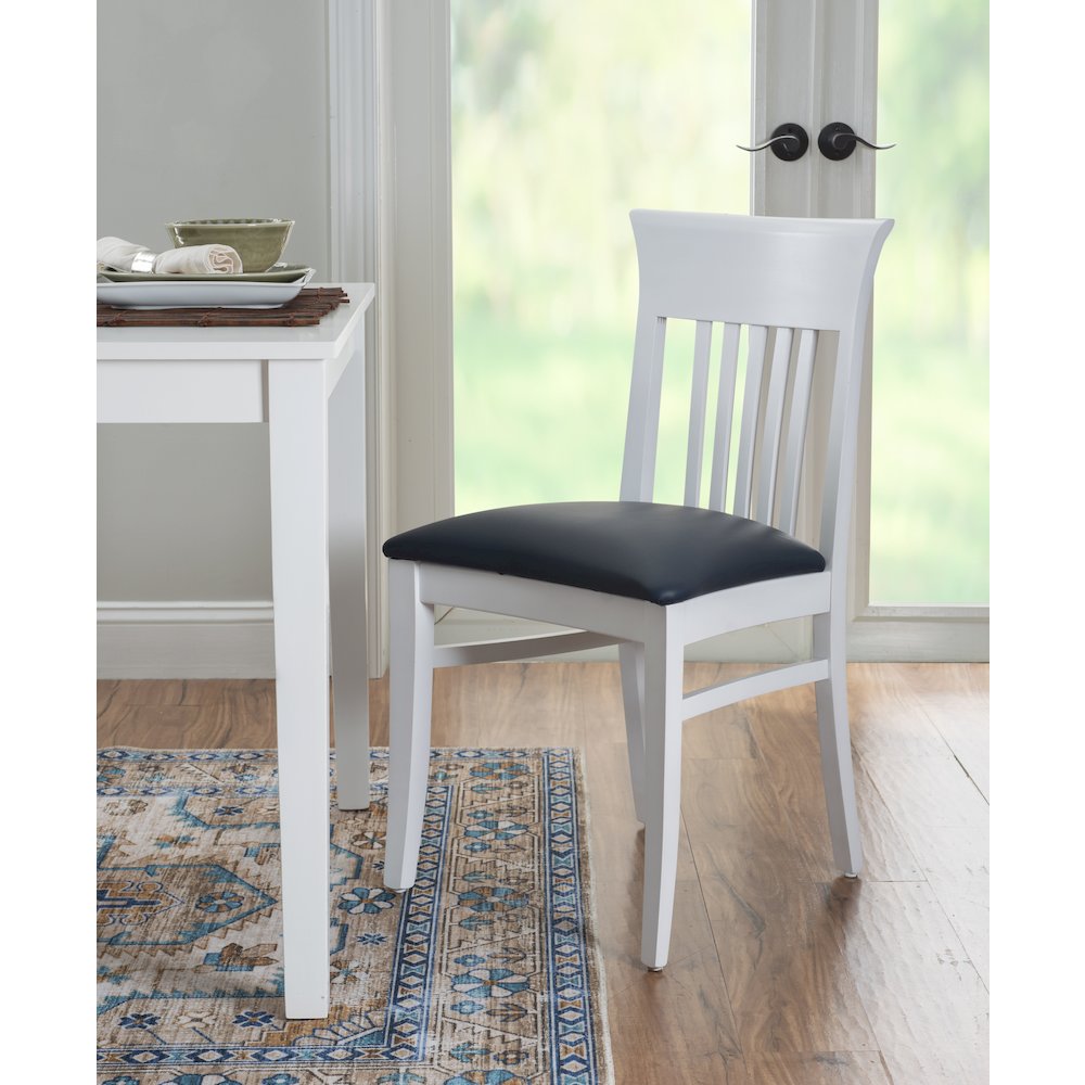 Jenny Upholstered  Chair White Set Of 2. Picture 4