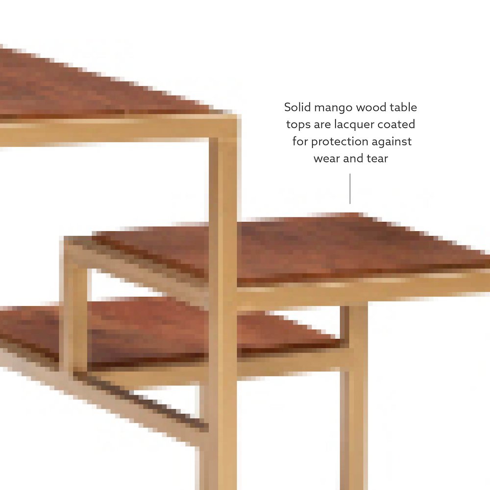 Carlo 3 Tiered Plant Stand Side Table. Picture 11