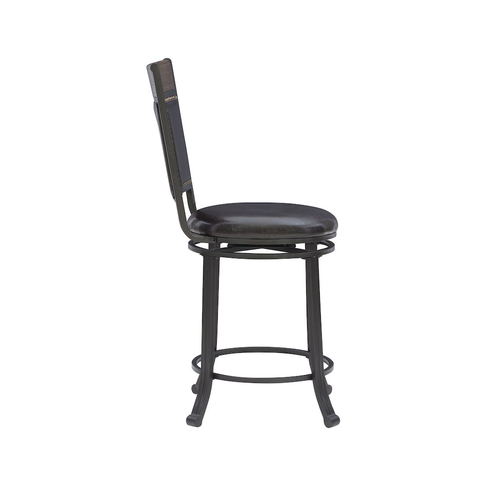 Franklin Swivel 24 inch Counter Stool Brown. Picture 6