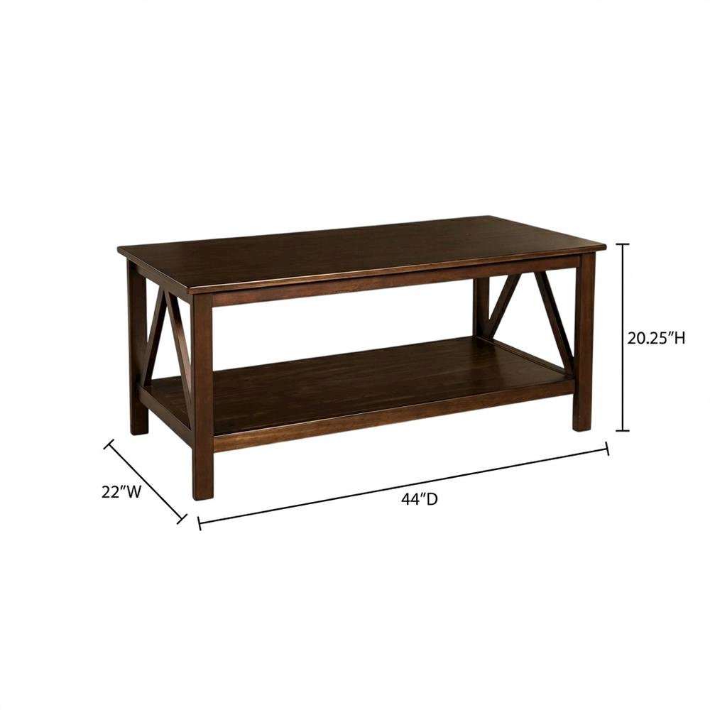 Antique Tobacco Coffee Table with Sturdy Wooden Top and Modern Design. Picture 7