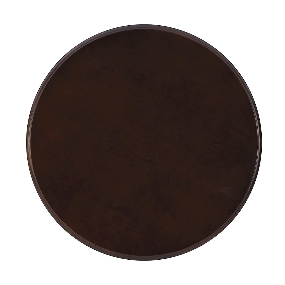 Espresso Round Accent Table. Picture 6