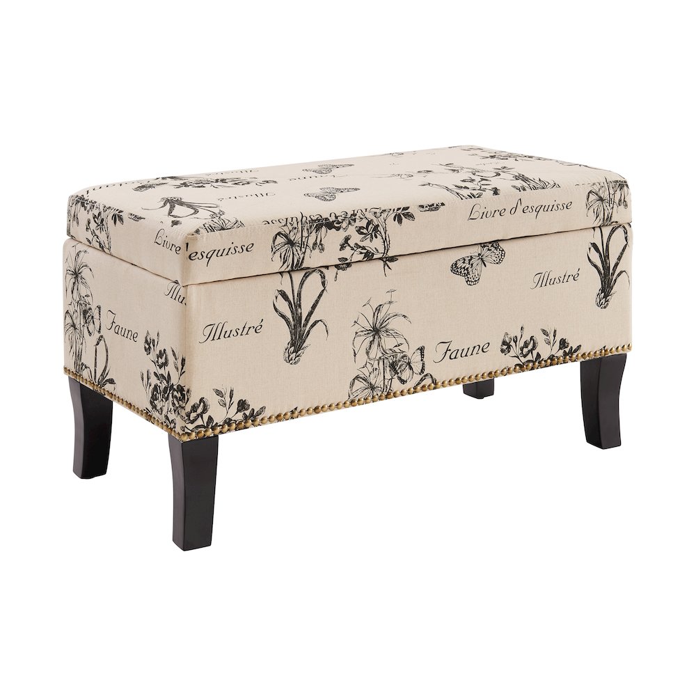 Stephanie Ottoman Botanical Linen. Picture 8