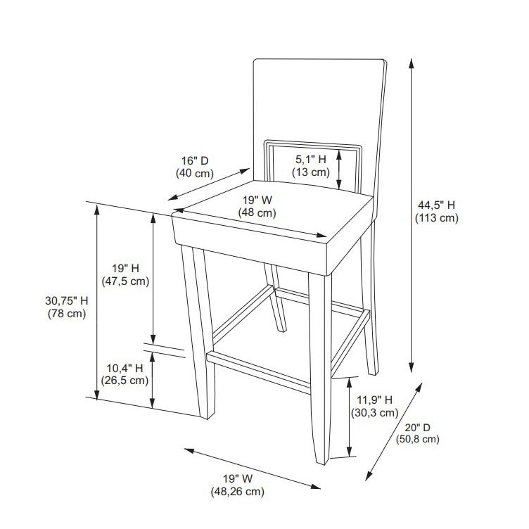 Vega Bar Stool White 30. Picture 7