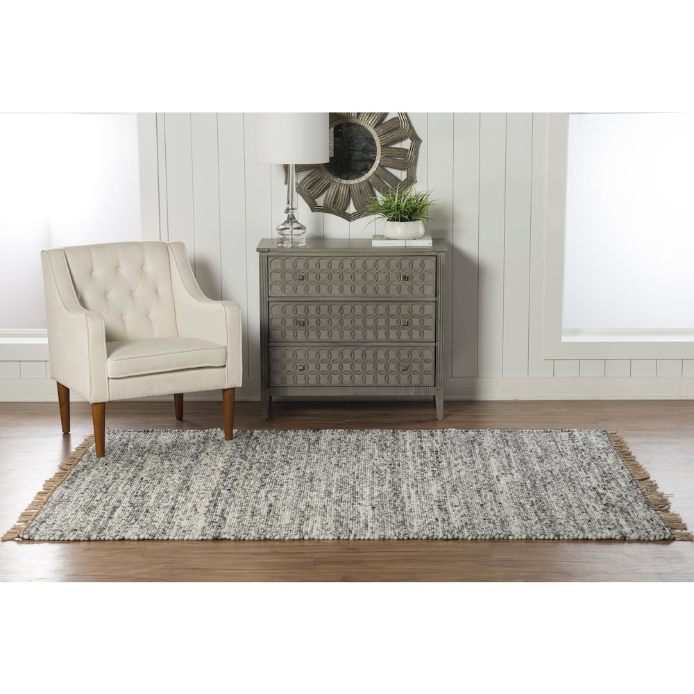 Verginia Berber Natural & Black 5.3x7.6, Rug. Picture 1
