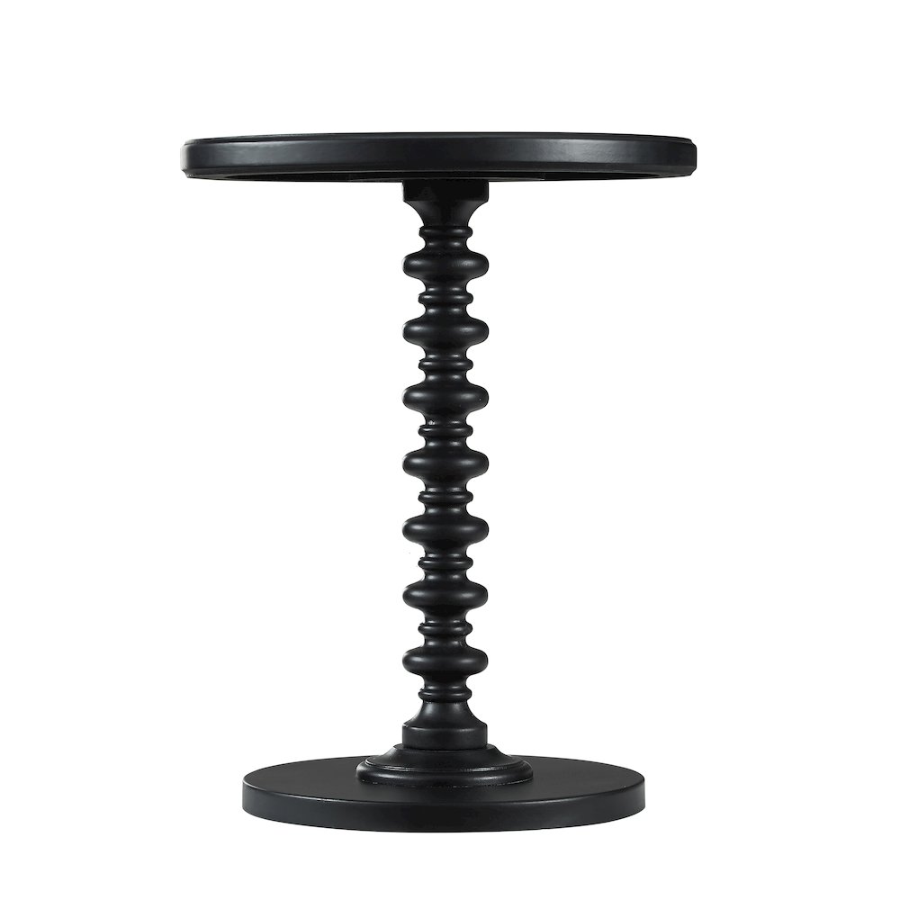 Black Round Spindle Table. Picture 2