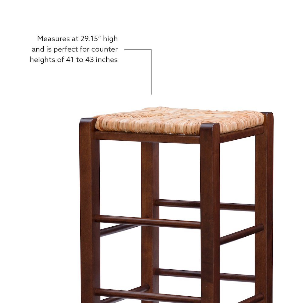 Gianna Backless Barstool Walnut Set Of 2. Picture 10