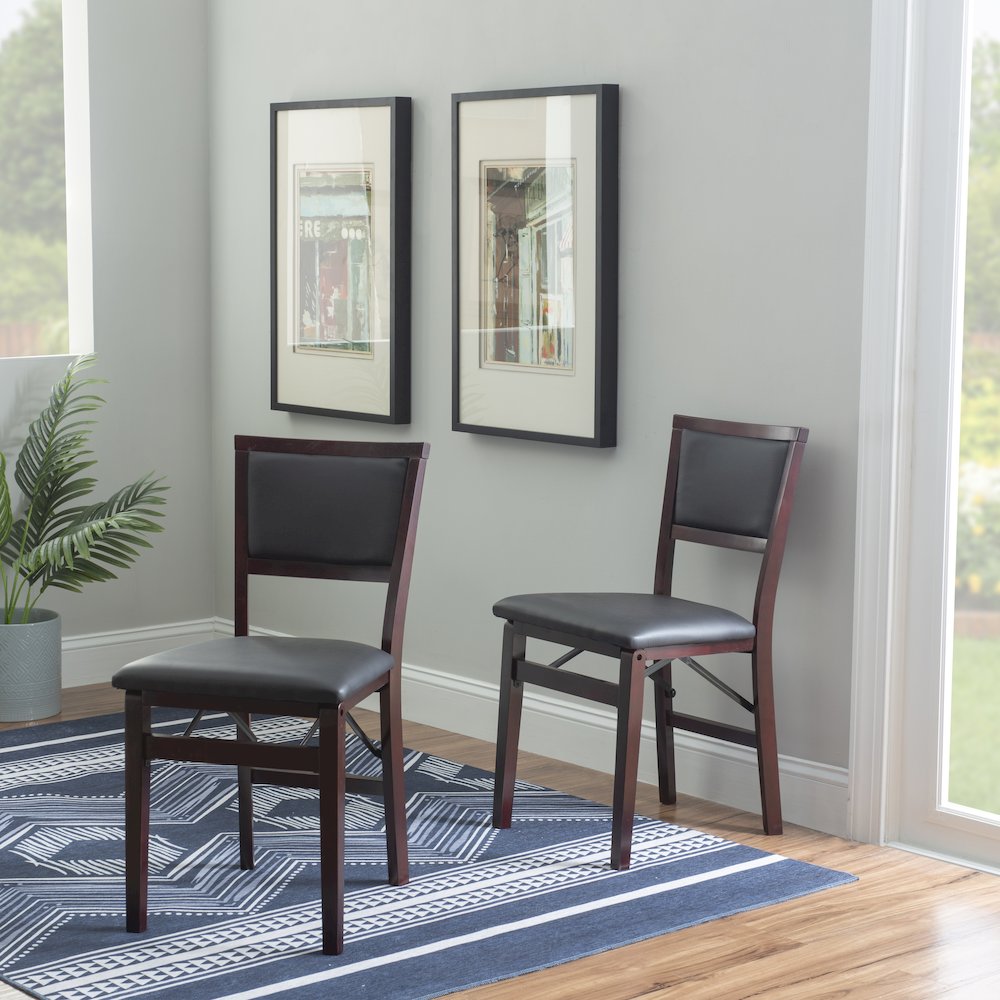 Kiera 18 In Pad Back Folding Chair - Set Of Two. Picture 3