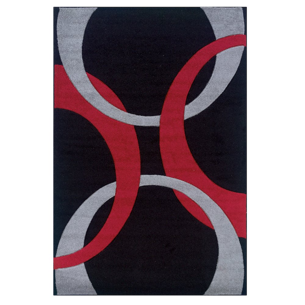 Corfu Spheres Black & Red 8x10.3, Rug. Picture 1