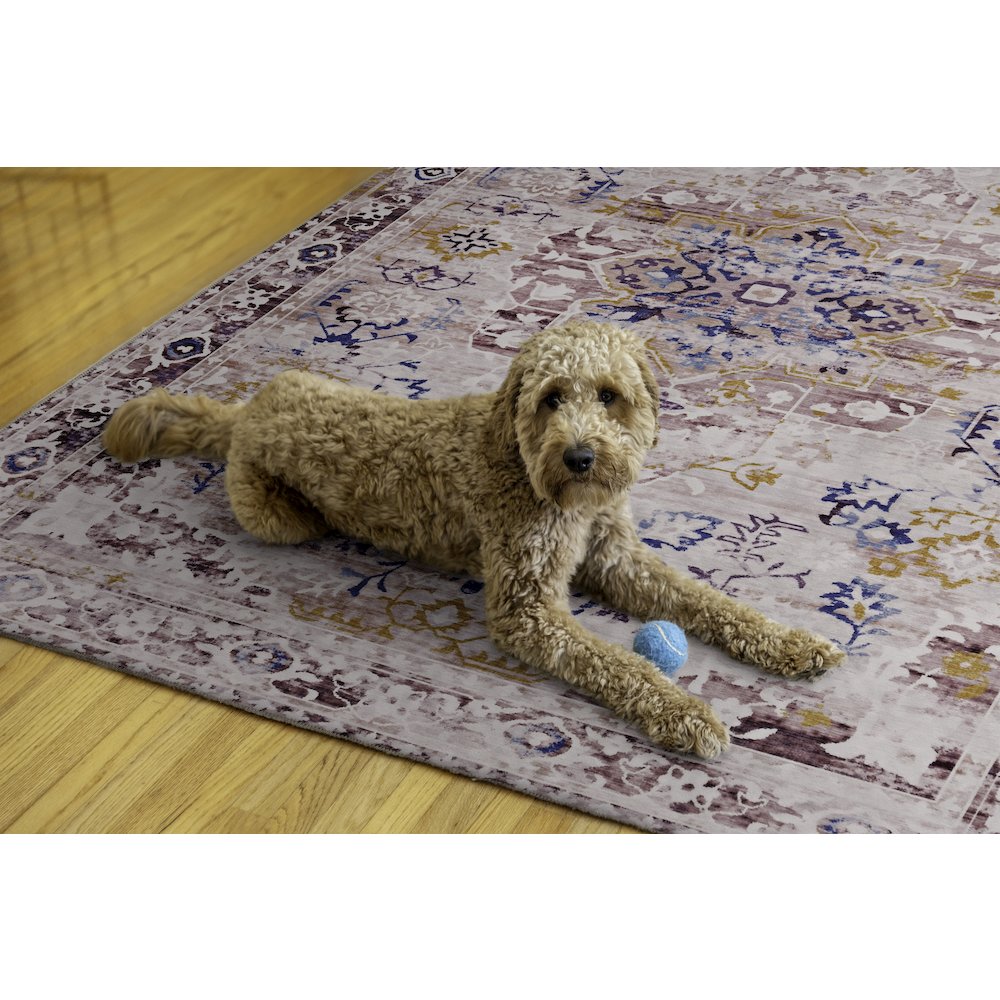 Washable Micah Pink/Gold 5x7, Rug. Picture 2