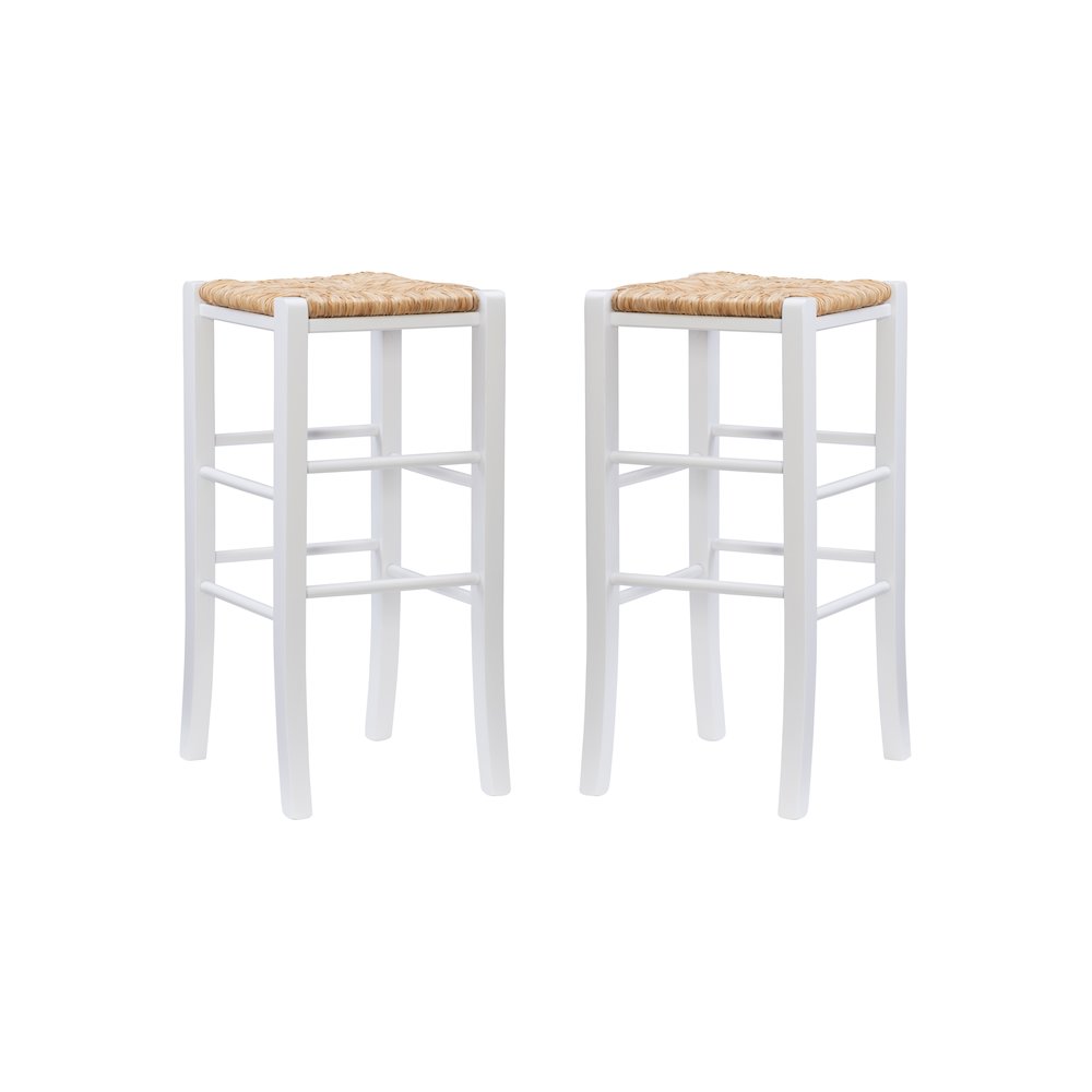 Gianna Backless Barstool White Set Of 2. Picture 8