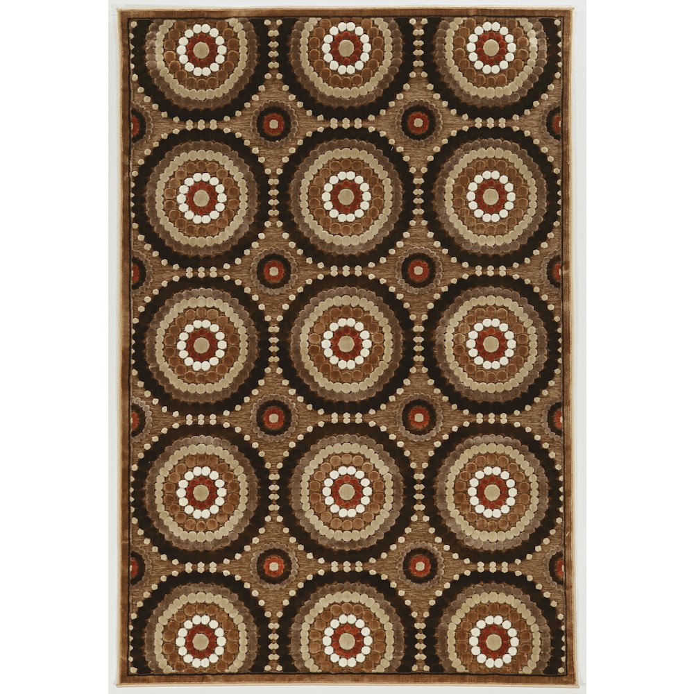 Hi Lo Cylinders Brown & Beige 8x10, Rug. Picture 1