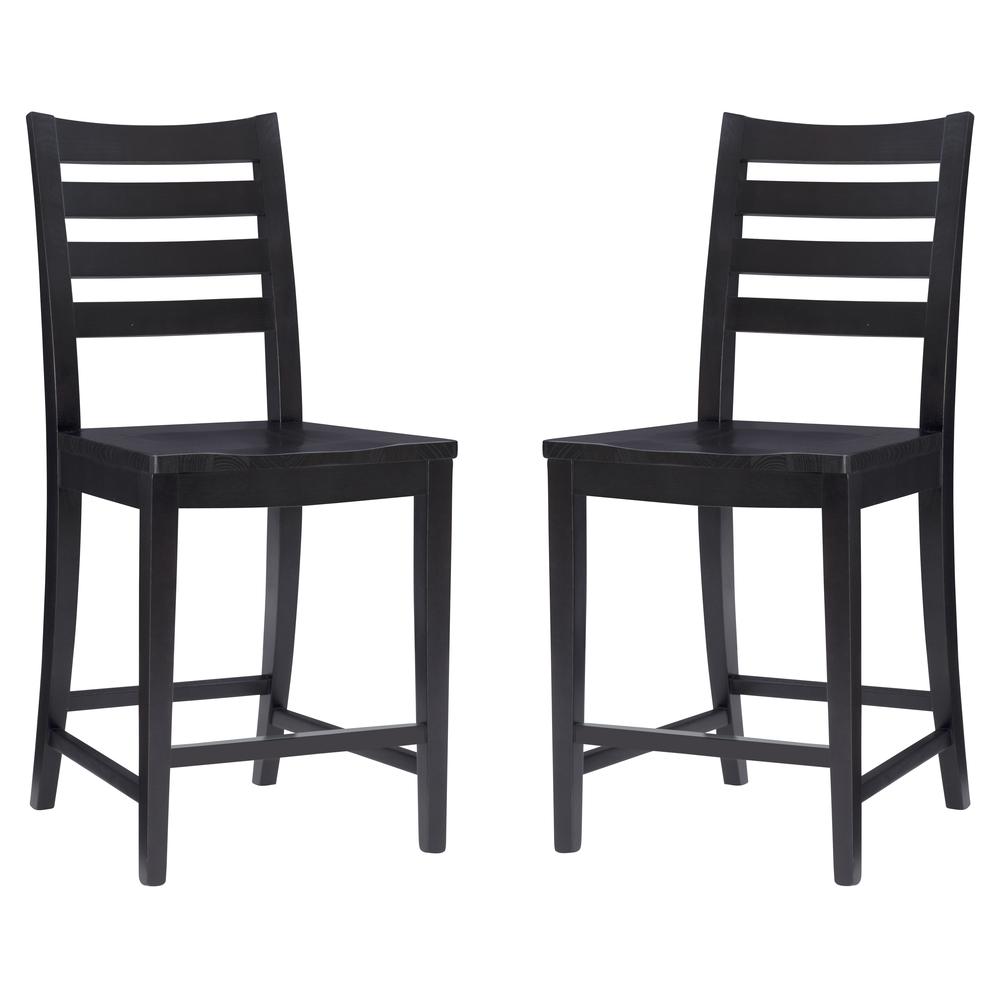 Flynn Counter Stool Black Set Of 2. Picture 9