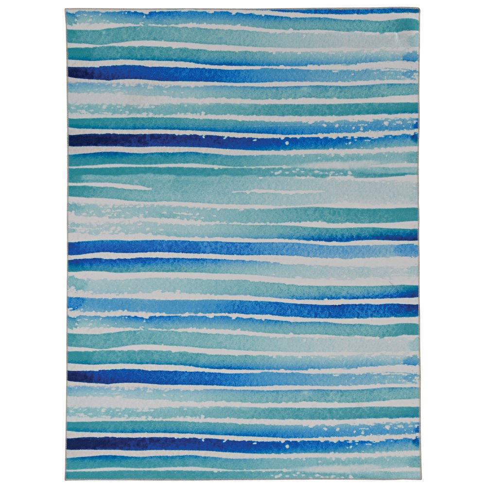 Washable Janna Ivory/Blue 5x7, Rug. Picture 3