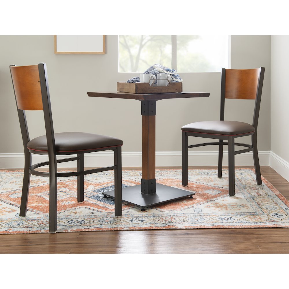 Elmer Side Chair Brown Set Of 2. Picture 2