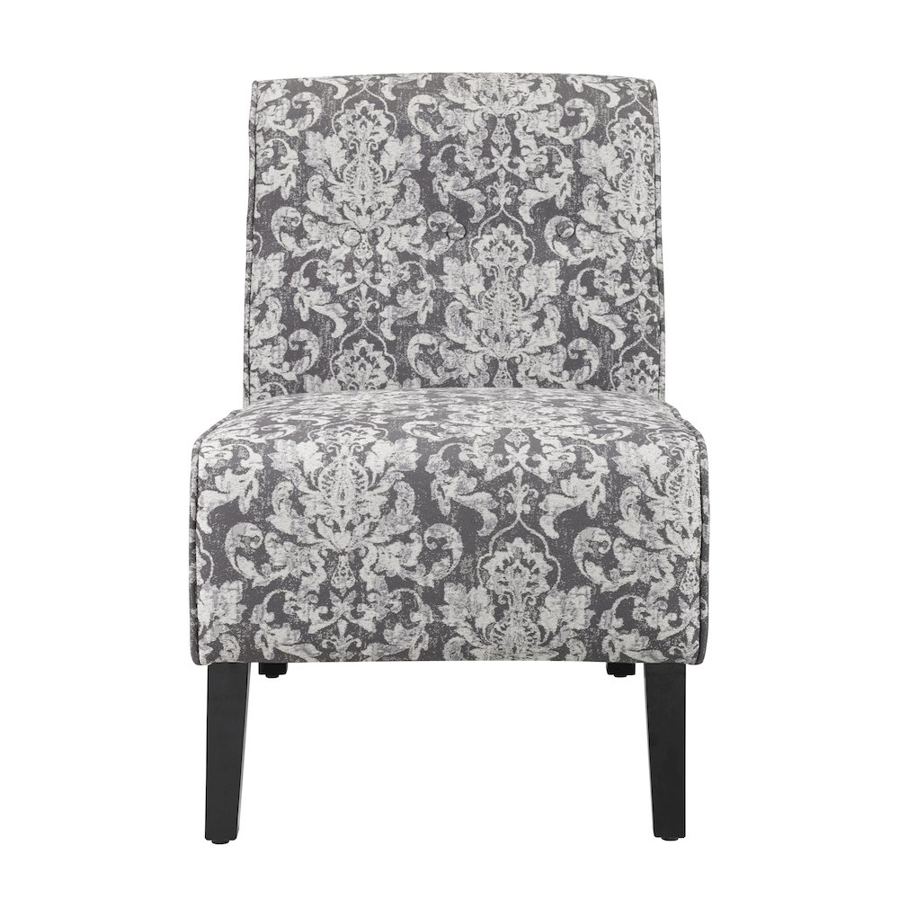 Coco Accent Chair - Gray Damask. Picture 1
